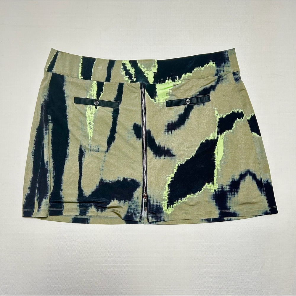 Jamie Sadock Skort XXL Sagebrush Abstract Golf Tennis Zip Performance SPF 50